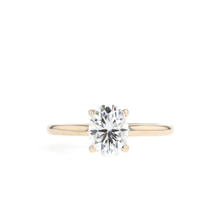 1.20ct Oval Cut Solitaire Moissanite Diamond Engagement Ring