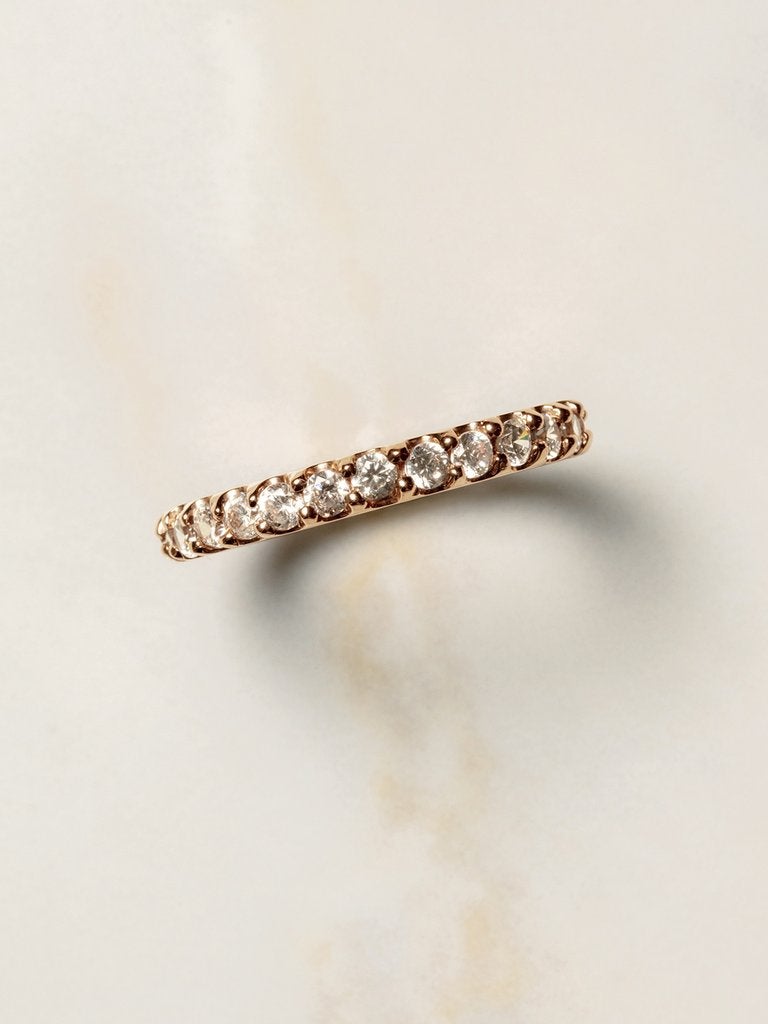 2.0 | 2.5 | 3.0 MM Round Brilliant Cut Moissanite Full Eternity Wedding Band