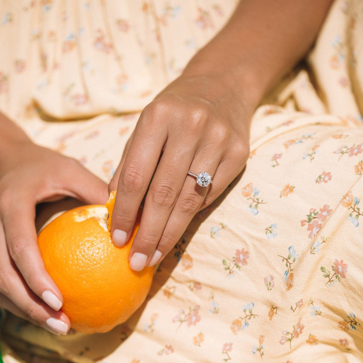 2.30 ct Round cut Moissanite Engagement Ring