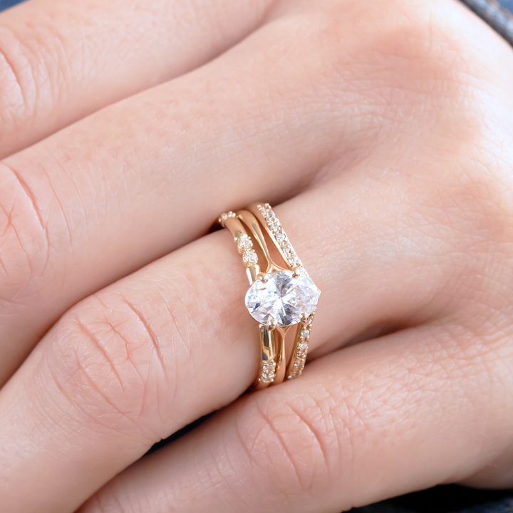 2.72 CT Oval Cut Moissanite Engagement Ring