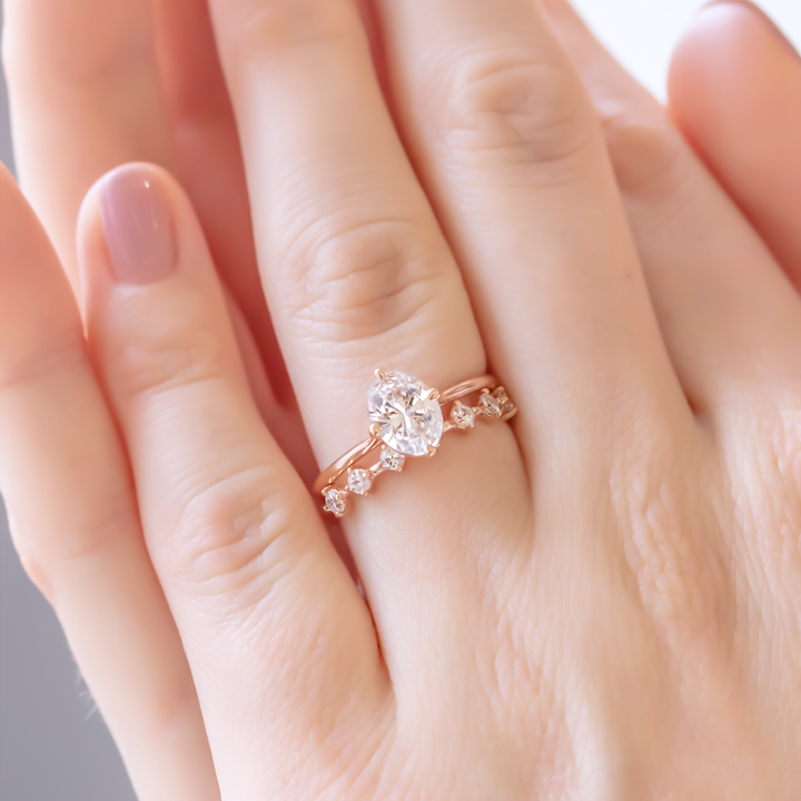 1.33CT Oval Cut Moissanite Engagement Ring