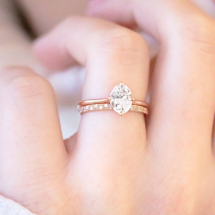 1.33CT Oval Cut Moissanite Engagement Ring