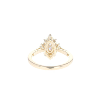 0.75CT Marquise Cluster Moissanite Unique Diamond Engagement Ring