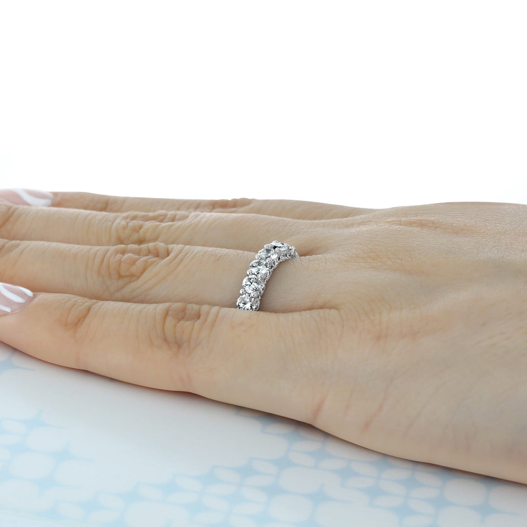 Round Brilliant Cut Full Eternity Wedding Band