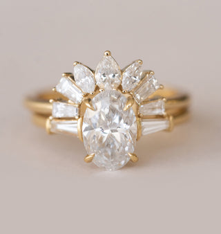 1.61CT Oval Cut 3 Stone Moissanite Diamond Engagement Ring