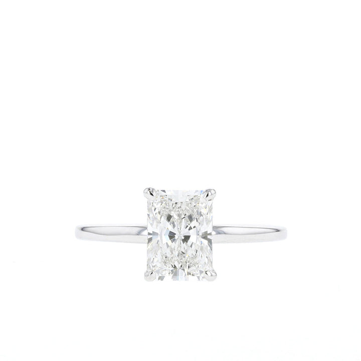1.70ct Radiant Cut Moissanite Solitaire Diamond Engagement Ring