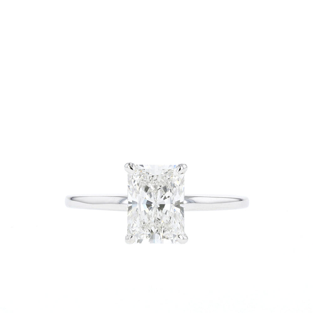 1.70ct Radiant Cut Moissanite Solitaire Diamond Engagement Ring