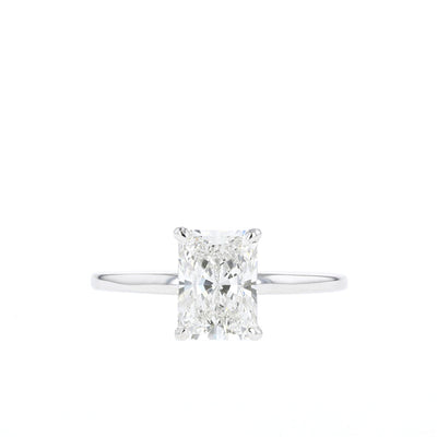 1.70ct Radiant Cut Moissanite Solitaire Diamond Engagement Ring