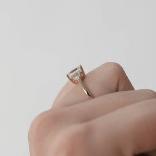 1.70CT Radiant Moissanite Cluster Diamond Engagement Ring