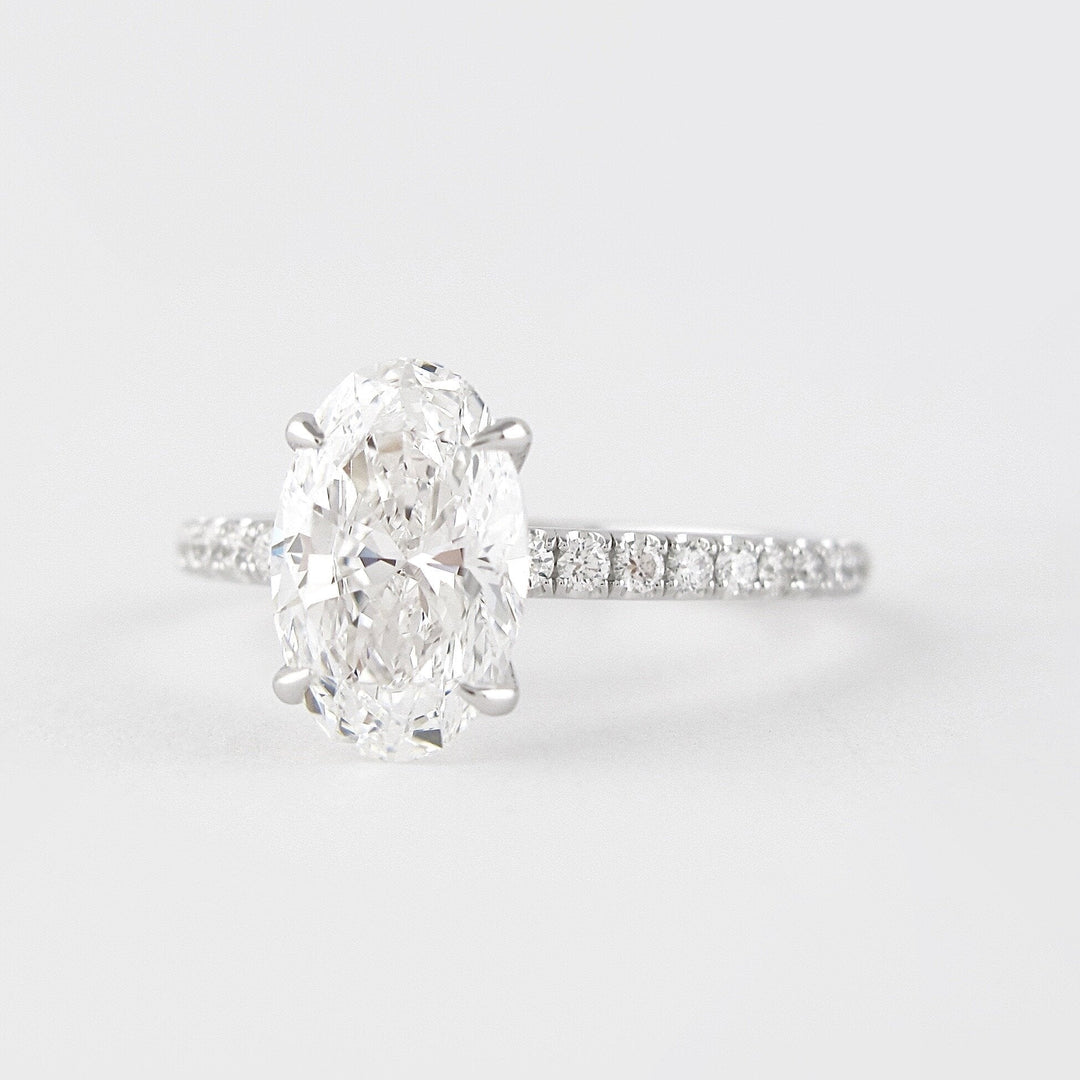 1.91CT Oval Cut Moissanite Solitaire Engagement Ring