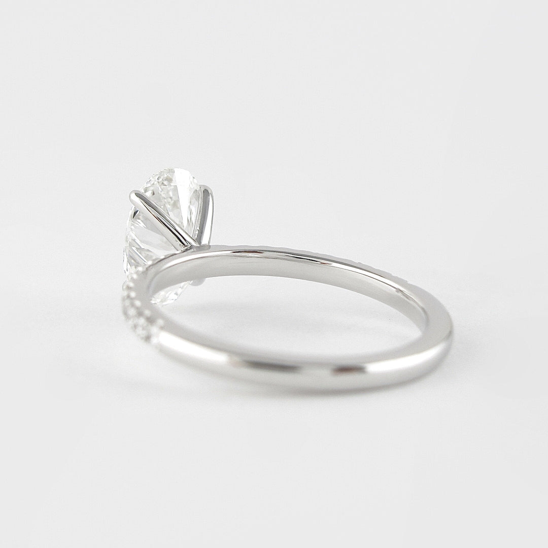 1.91CT Oval Cut Moissanite Solitaire Engagement Ring