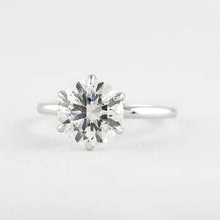 1.0CT Round Cut Moissanite Solitaire Engagement Ring