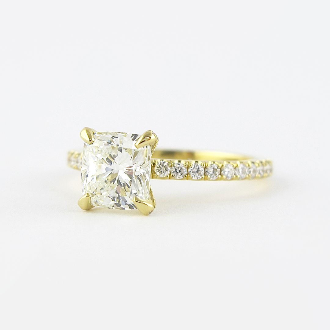 1.20CT Cushion Cut Diamond Prong Setting Moissanite Engagement Ring