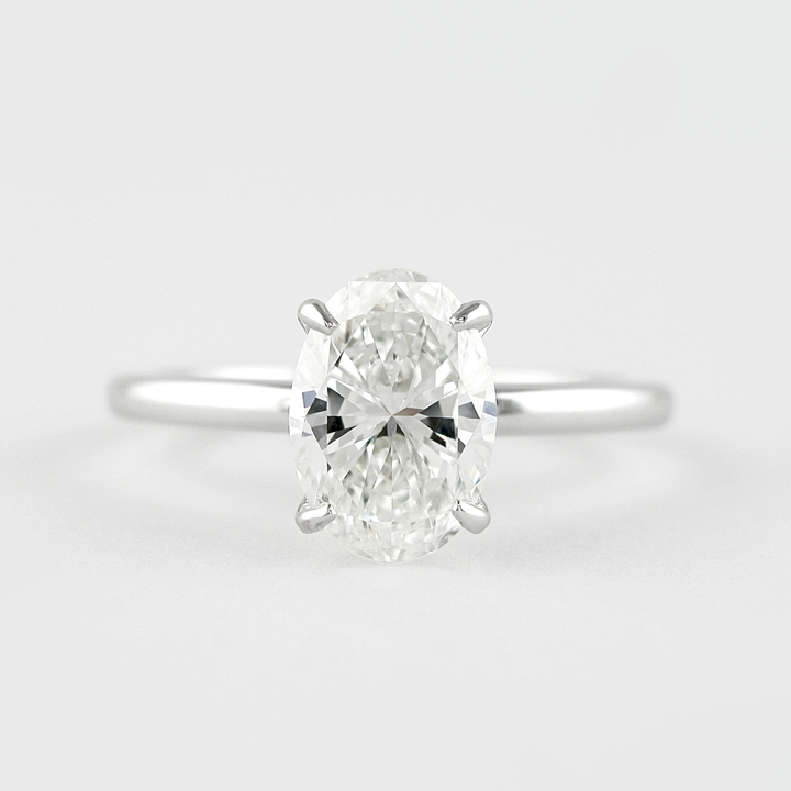 Oval Cut Moissanite Engagement Ring