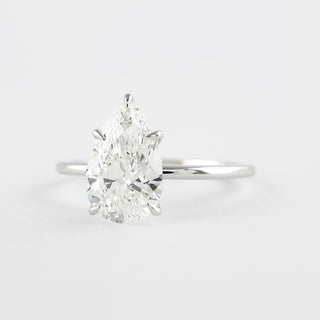 1.50CT Pear Cut 5 Prongs Moissanite Solitaire Engagement Ring