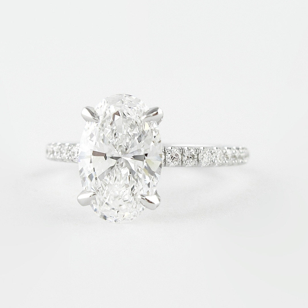 1.33 CT Oval Cut Moissanite Engagement Ring