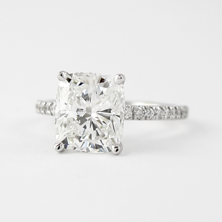 1.50CT Cushion Cut Solitaire Moissanite Engagement Ring