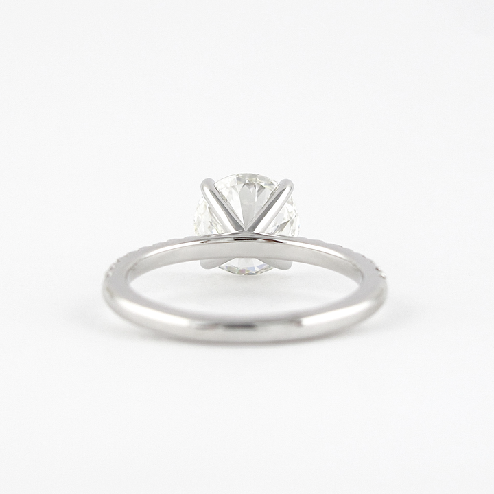 1.5 CT Round Cut Moissanite Engagement Ring
