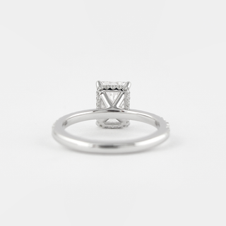 1.80CT Radiant Cut Hidden Halo Moissanite Engagement Ring in 14K White Gold