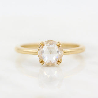 1ct Round Cut Solitaire Moissanite Diamond Engagement Ring