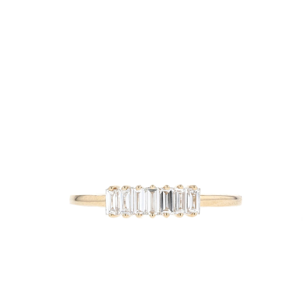0.42CT Emerald Cut Moissanite Diamond Wedding Band