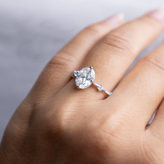 1.93 CT Oval Cut Moissanite Engagement Ring