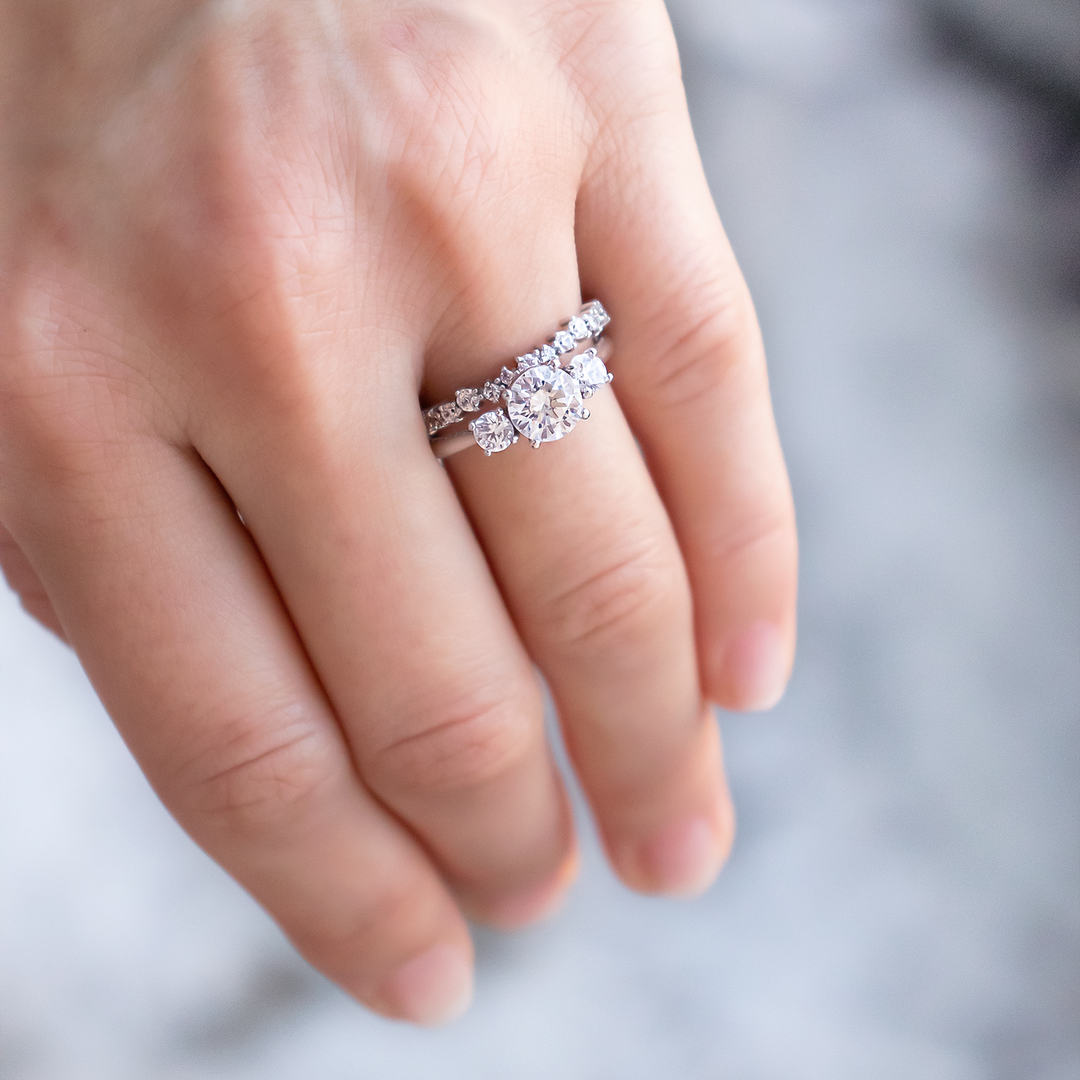 Round Brilliant Cut Full  Eternity Wedding Band