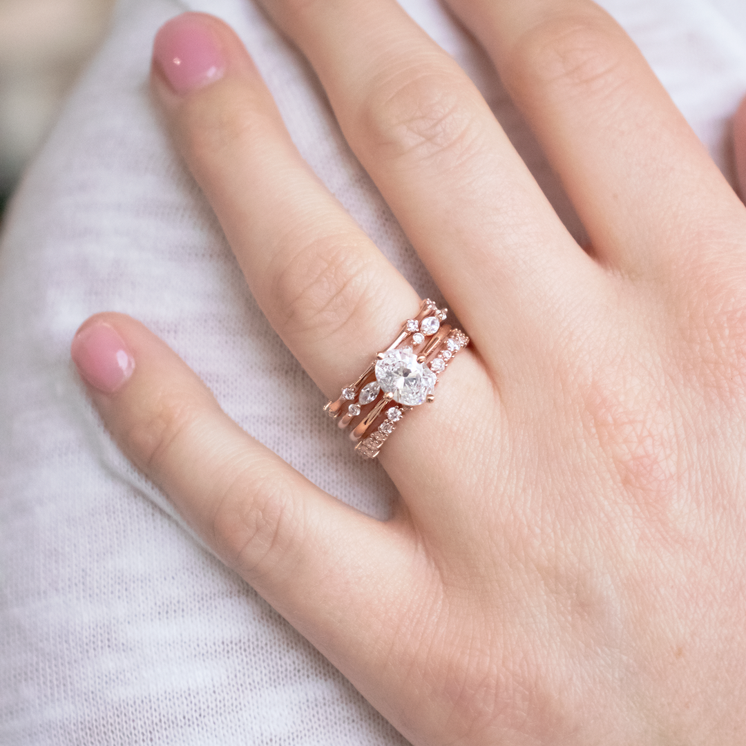 1.33CT Oval Cut Moissanite Engagement Ring