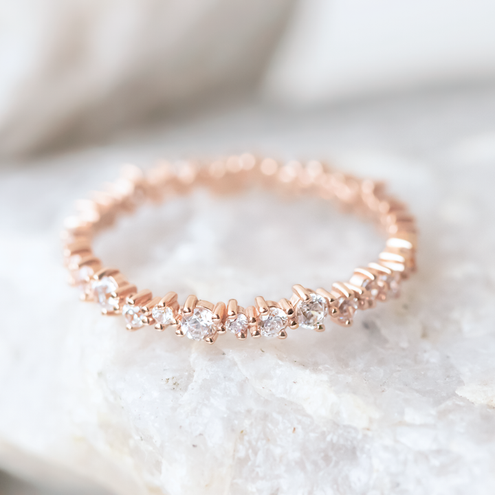 Round Brilliant Cut Full  Eternity Wedding Band