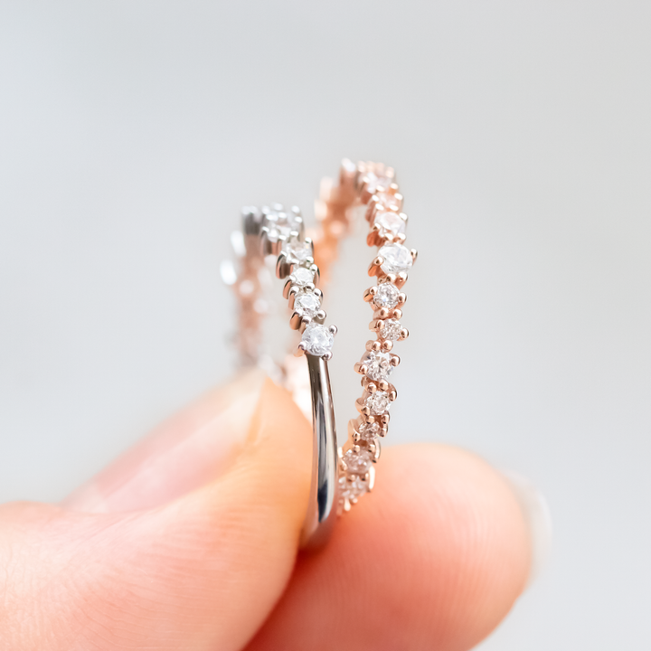 Round Brilliant Cut Full  Eternity Wedding Band