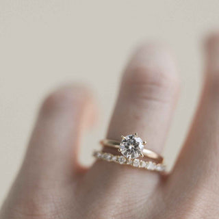 0.39ct round Brilliant Cut Moissanite Diamond Half Eternity Wedding Ring