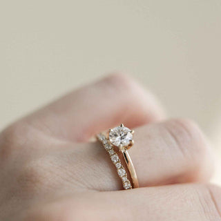 0.39ct round Brilliant Cut Moissanite Diamond Half Eternity Wedding Ring