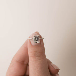 1.70CT Radiant Moissanite Hidden Halo Diamond Engagement Ring