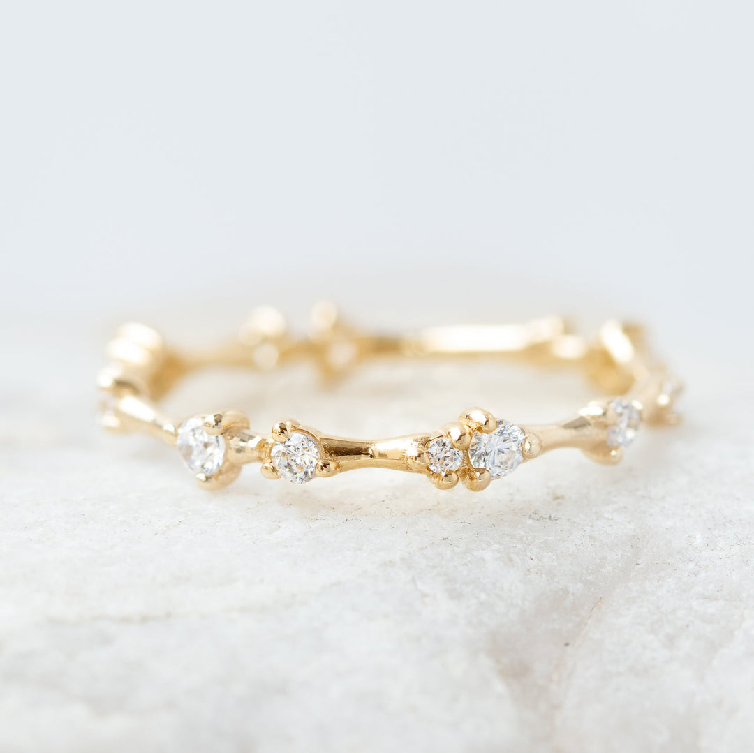 Round Brilliant Cut Full  Eternity Wedding Band