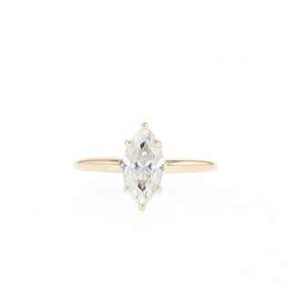 1.50CT Marquise Moissanite Solitaire Diamond Engagement Ring