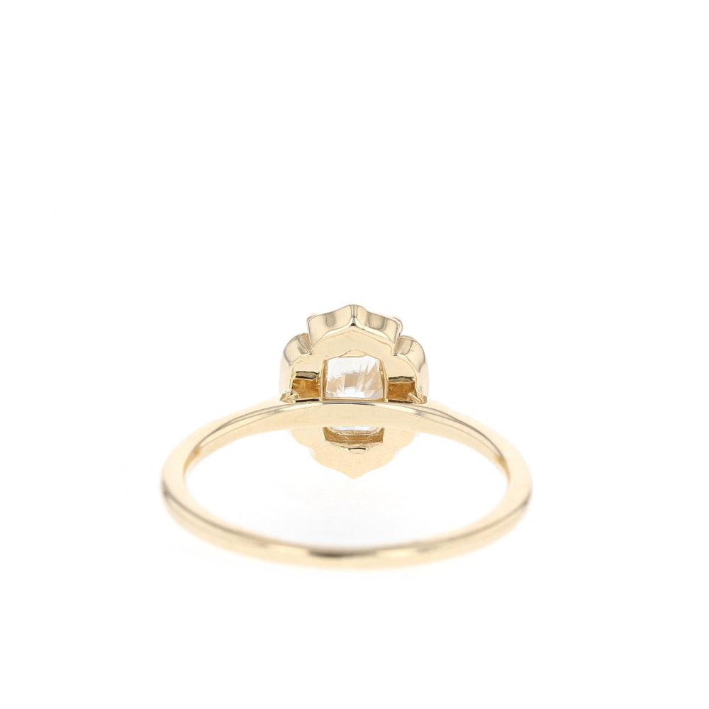 2.0CT Emerald Cut Moissanite Vintage Cluster Diamond Engagement Ring