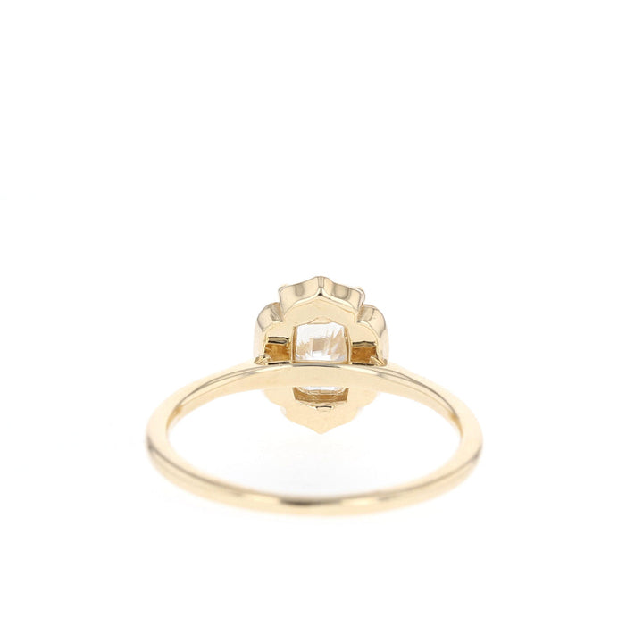 2.0CT Emerald Cut Moissanite Vintage Cluster Diamond Engagement Ring