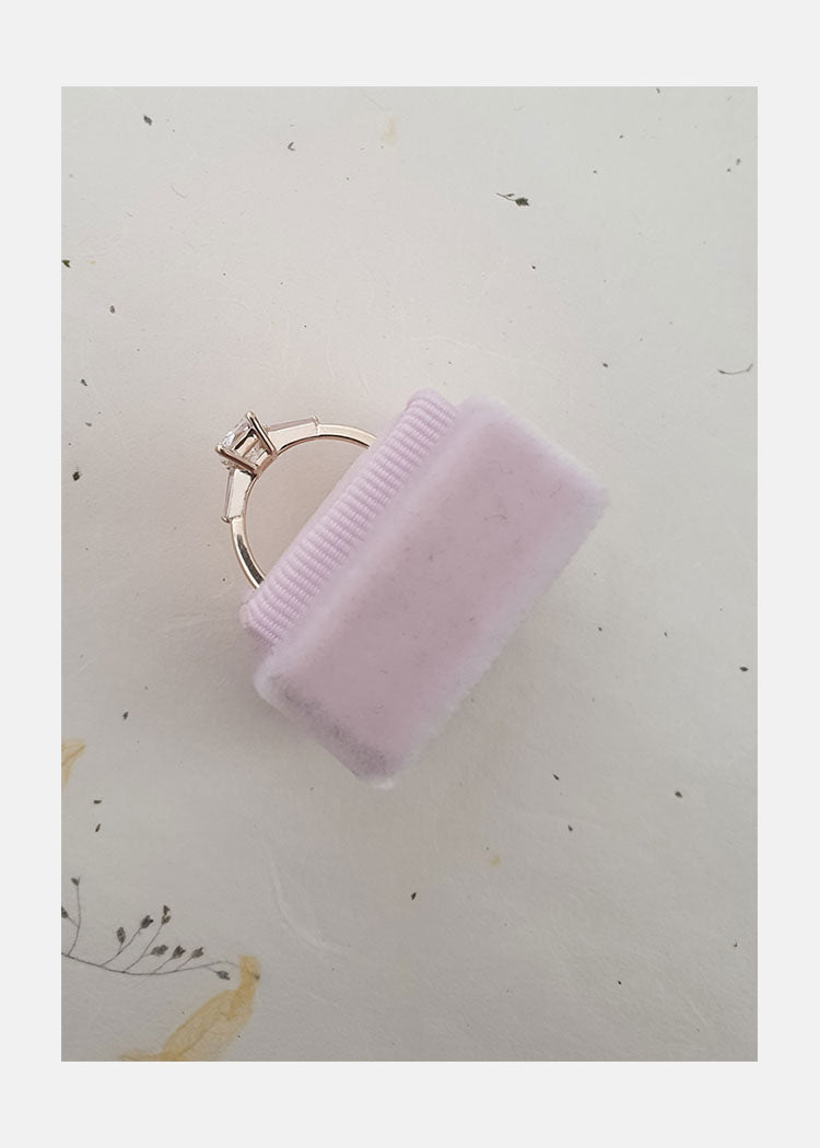 Radiant Cut Three Stone Diamond Engagement Ring 14K Yellow Gold