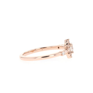 0.25ct Round Halo Diamond Moissanite Pave Engagement Ring