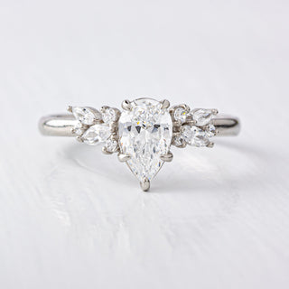1.33 CT Pear Cut Moissanite Engagement Ring
