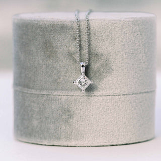 Princess Cut Solitaire Moissanite Diamond Layering Necklace