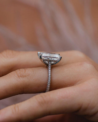 7.45ct Radiant Diamond Moissanite Engagement Ring
