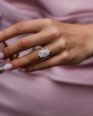 3.5ct Oval Diamond Moissanite Engagement Ring,