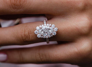 3.5ct Oval Diamond Moissanite Engagement Ring,