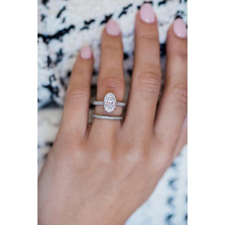 3.0ct Oval Diamond Moissanite Engagement Ring