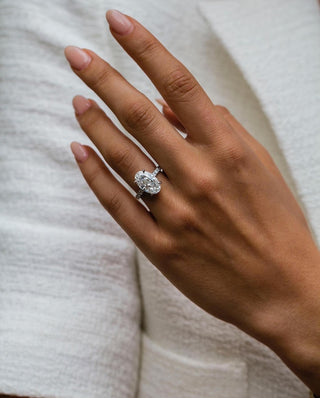 6.20ct Oval Diamond Moissanite Engagement Ring
