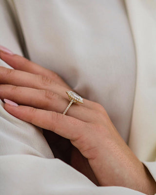 3.55ct Marquise Diamond Moissanite Engagement Ring