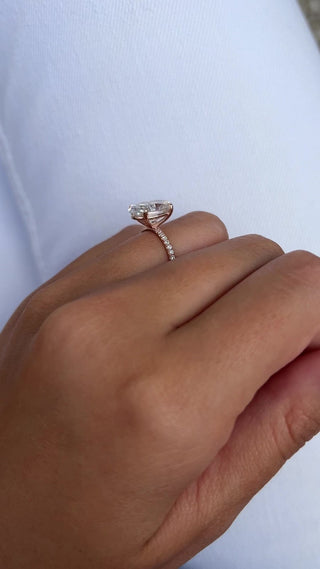 3.5CT Oval Diamond Moissanite Engagement Ring