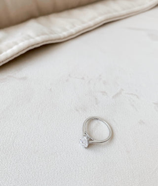 1.50CT Pear Cut Moissanite Hidden Halo Engagement Ring