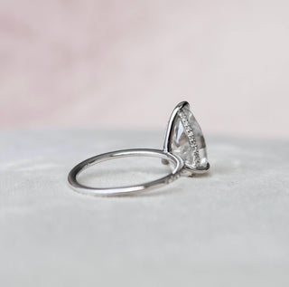 4.5 CT Pear Cut Moissanite Engagement Ring
